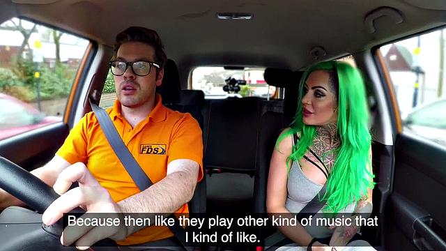 Busty student dickriding teacher before blowjob