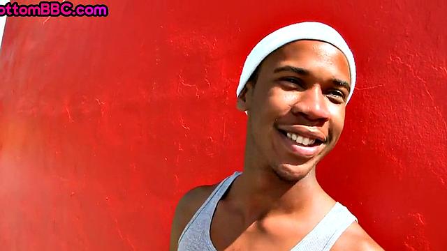 Nubian thug picked up and drilled outdoors by white top