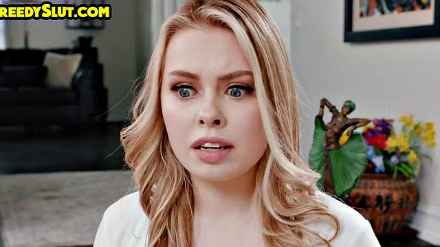 Cockhungry babysitter got her pussy fucked while fingering it