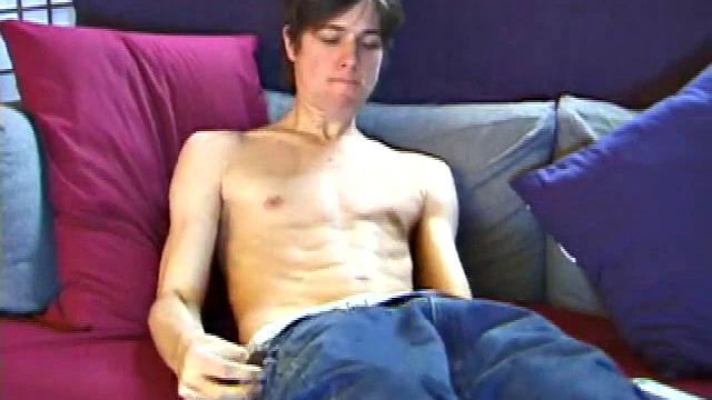 Jayden starts off by playing with himself before showing us his nice dick. He looks right at us while he pulls on his cock. After a nice long stroke show, Jayden pumps out a cum load.