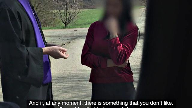 Pulled bigtitted babe fucked by a priest