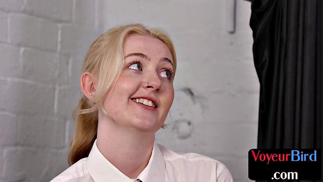 Voyeur college student enjoys show