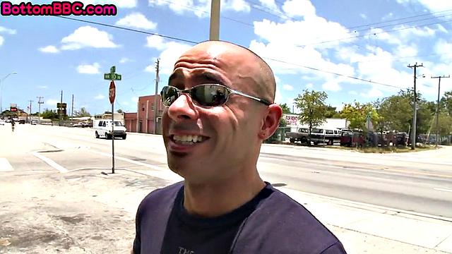 Pulled ebony enjoys cockriding outdoors