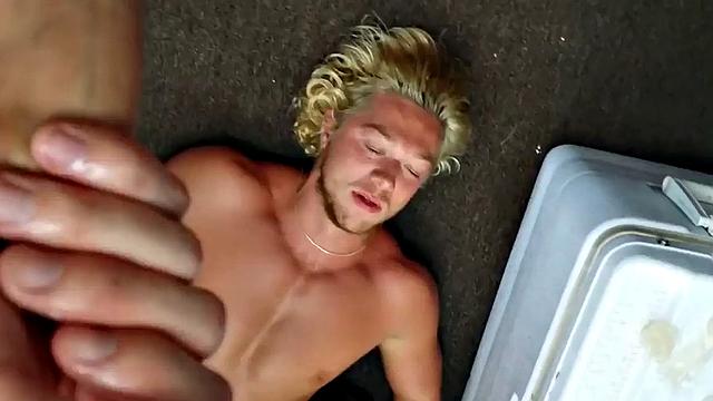 Amateur blond fucked in pawn shop office after blowjob