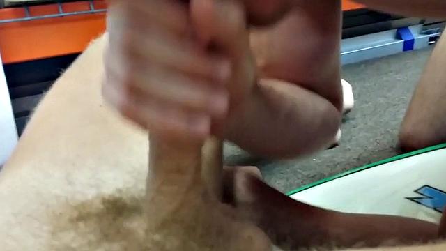 Amateur blond fucked in pawn shop office after blowjob