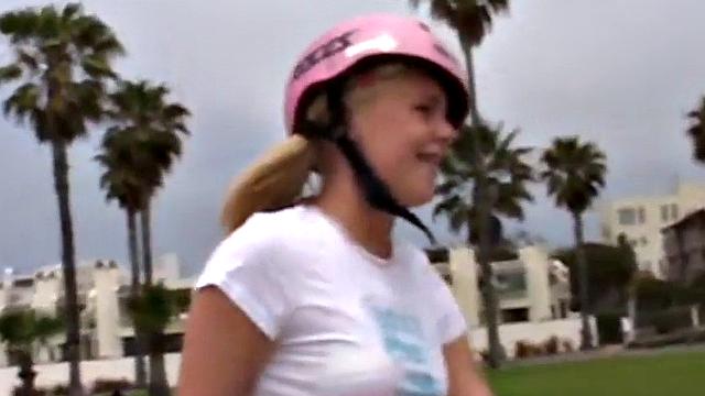 Cute blonde enjoys solo pleasure