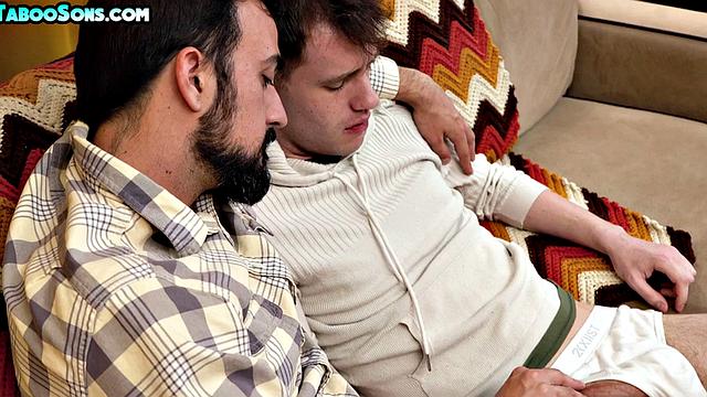 Taboo daddies bareback rimmed stepson while alone
