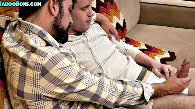 Taboo daddies bareback rimmed stepson while alone