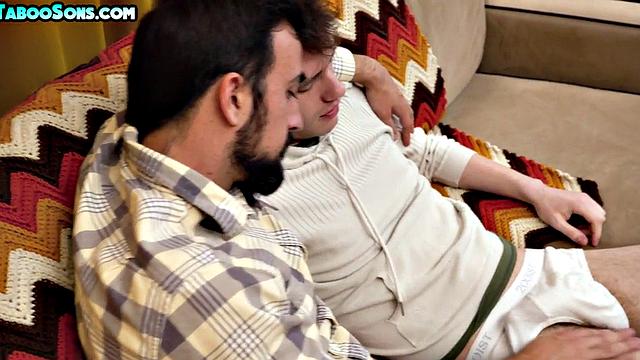 Taboo daddies bareback rimmed stepson while alone