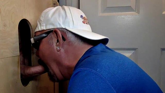 Gloryhole mature deepthroats before bareback sex