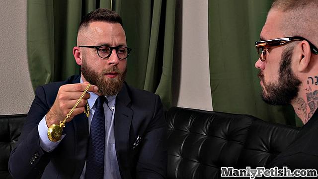 Busty hunk analriding his lover