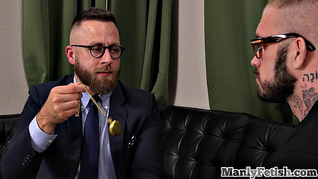 Busty hunk analriding his lover