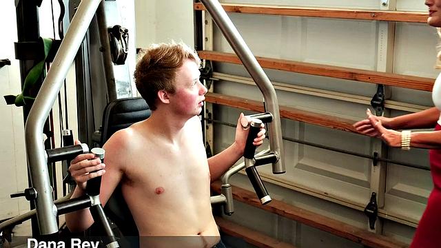 A young dude's cock for Dana Rey's ass