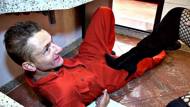 Horny Tgirl CaCau DiPaula Flips with the Plumber