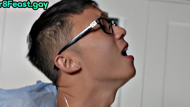 Asian straight dude fucked by doctor in tight anal hole
