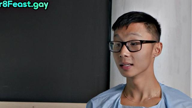 Asian straight dude fucked by doctor in tight anal hole