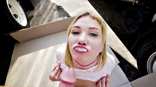 Saucy Blonde Fucks for Cash