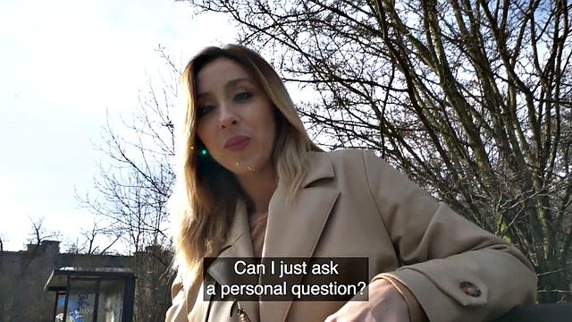 Picked up MILF throatfucked in public