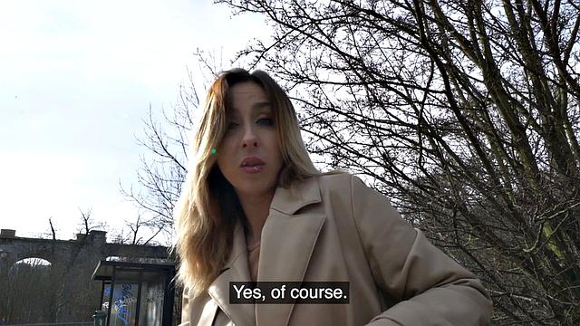 Picked up MILF throatfucked in public