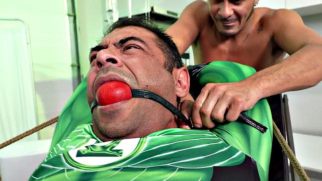 BDSM cosplay hunk barebacked at infirmary till climax