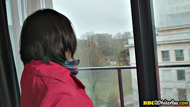 Stunning babe hard doggyfucked by Big Black Cock