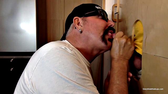 Juicy Gloryhole Cock Sucking Action