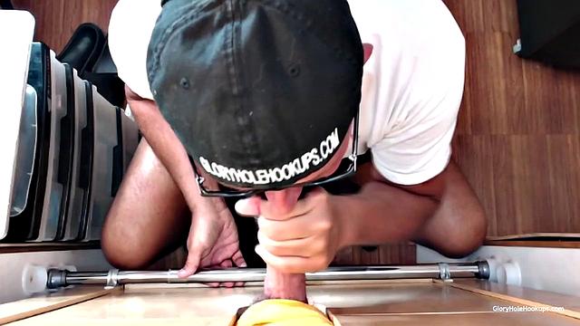 Juicy Gloryhole Cock Sucking Action