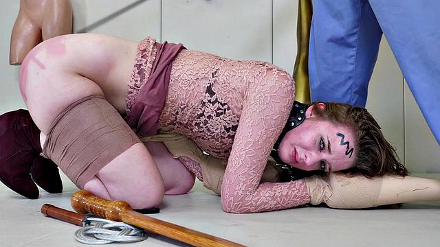 BDSM teen Jessica Kay whimpers as fucked