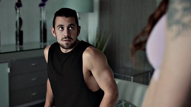 Tgirl blown before barebacked in erotic couple