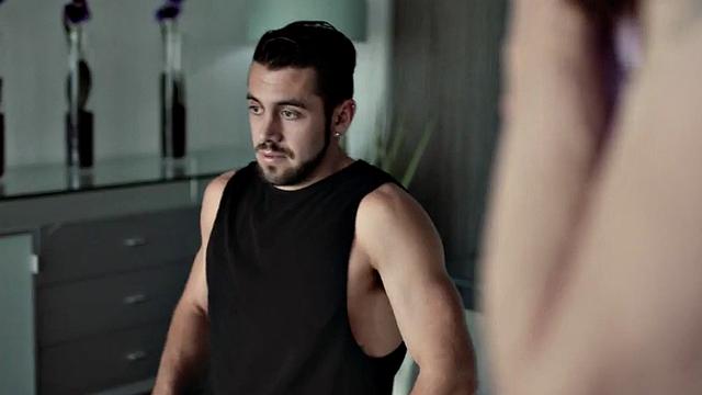 Tgirl blown before barebacked in erotic couple