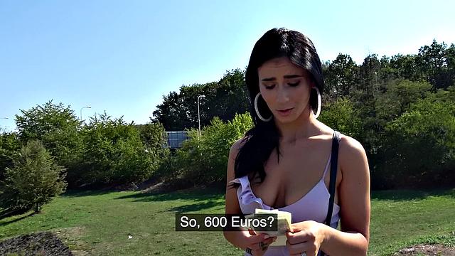 Hot Romanian babe fucked for cash