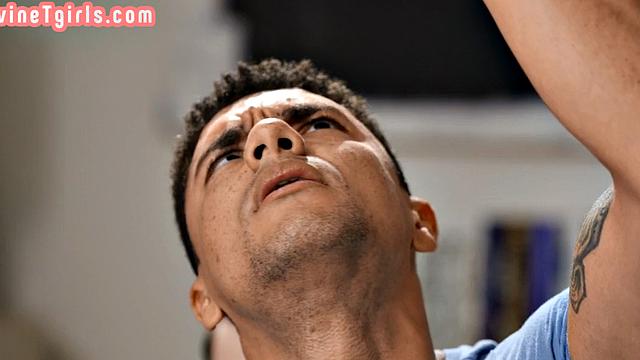 IR Trans busty babe in stockings fucked by black dick