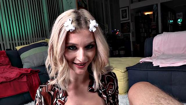 Cockwanking inked and pierced GF oiled jerk POV dong