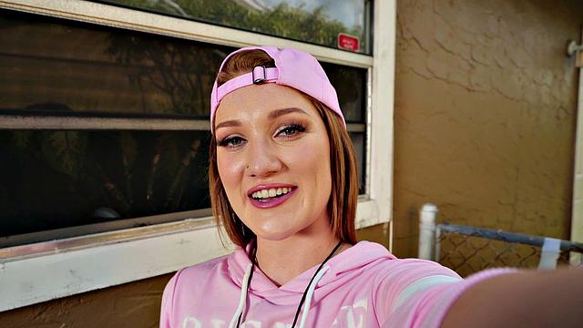 Experience the ultimate POV fuck with a tattooed babe and her trimmed pussy