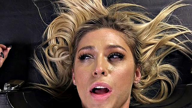 BDSM babe suffers hard pussy discipline by CMNF master