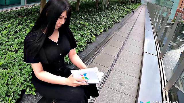 Aina Nanjyo is a model with huge breasts to play with