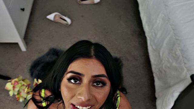 Latina hottie will make you feel like a total sissy in this POV blowjob and fucking session