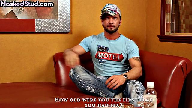 Naughty pierced guy jerking off solo