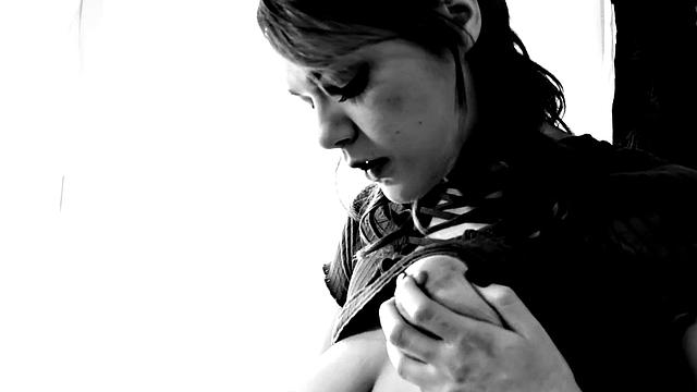 Big-titted hairy bae in stockings gets pussy rammed