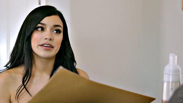 NURU MASSAGE - Naughty Teen Savannah Sixx Gives Stepdad His First NURU Massage