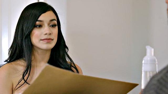 NURU MASSAGE - Naughty Teen Savannah Sixx Gives Stepdad His First NURU Massage