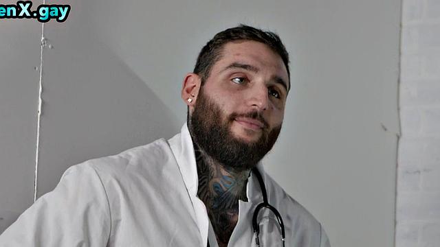 Inked doctor fucks Asian patient after fingering