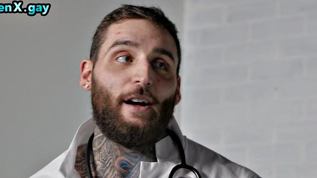Inked doctor fucks Asian patient after fingering
