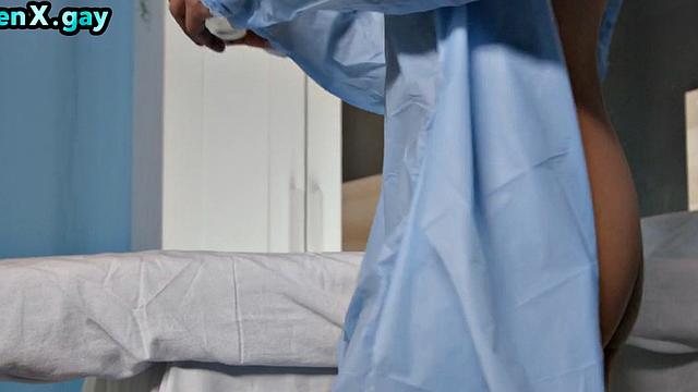 Inked doctor fucks Asian patient after fingering