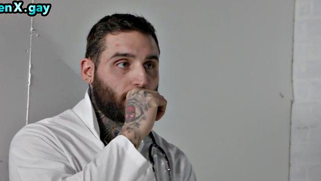 Inked doctor fucks Asian patient after fingering