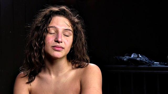 Sub with vacuum tits suffers pulling hairs off her muff