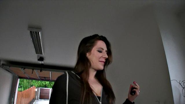 Brunette Slides Stranger's thick dick into her dripping wet pussy