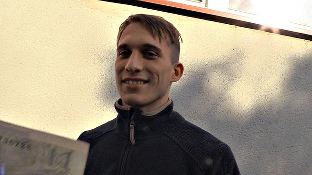 Euro straight guy POV fucked for cash after casting