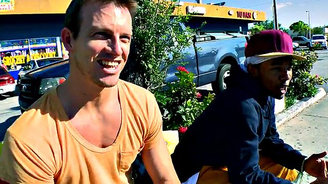 Picked up Black bottom gets fucked by white for money