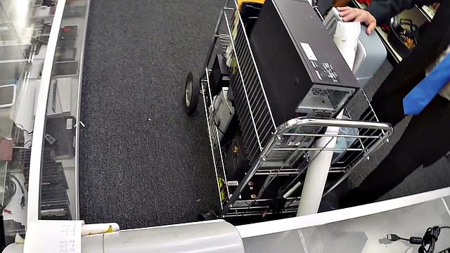 Real suited gay fucks the ass of pawnshop owner in office